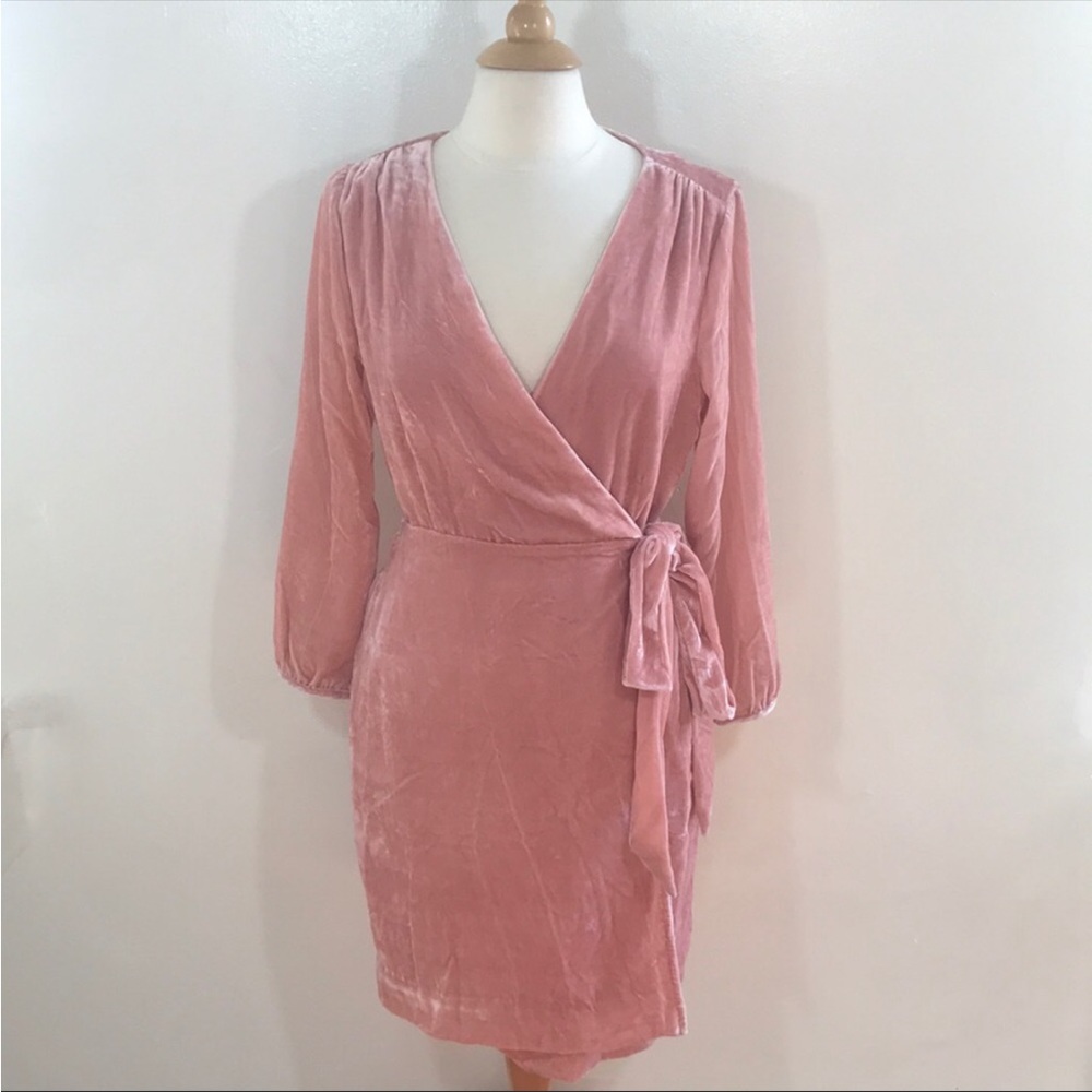 3/4 sleeve velvet dress NWT